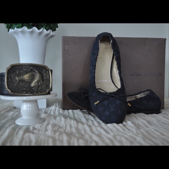 LV Monogram Denim Flats (Authentic) - Picture 4 of 6